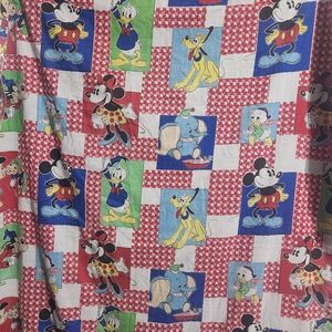 Vtg Walt Disney Cool MICKEY MOUSE Goofty 50/50 Flat Sheet Fabric Pacific Design
